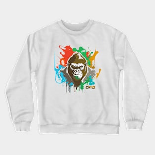 Graffiti Paint Gorilla Ape Creative Crewneck Sweatshirt